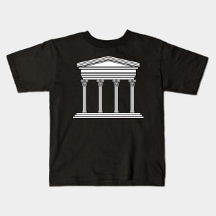 White pantheon (small) Kids T-Shirt